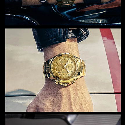 Relogio Masculino WWOOR Mens Watches 2024 Top Brand Luxury Wrist Watches For Men Gold Big Golden Male Chronograph Wristwatch Man