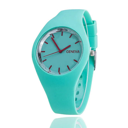 Geneva Women's Watches Fashion Pink Candy Jelly Watches Women Sport Watches Silicone Band Quartz Wristwatches Ladies Watches
