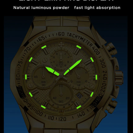 Relogio Masculino WWOOR Mens Watches 2024 Top Brand Luxury Wrist Watches For Men Gold Big Golden Male Chronograph Wristwatch Man