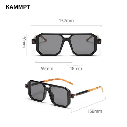 Square Sunglasses For Men Women Blue Light Blocking Shades UV400 Sun Glasses Luxury Thick Frame Eyeglasses Driving Eyewear