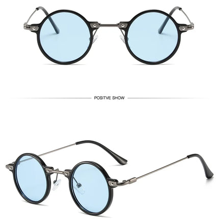 Round Sunglasses For Men Women Retro  Steampunk Sun Glasses Male Female Brand Designer Metal Frame Eyewear Shades Oculos De Sol