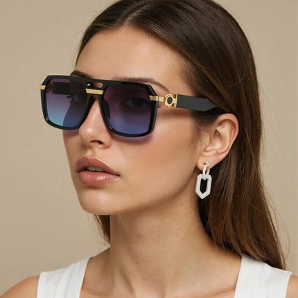 2025 Sunglasses for Women Fashionable Square Frame Glasses with Golden Decorative Legs and Exquisite Design for Women Glasses