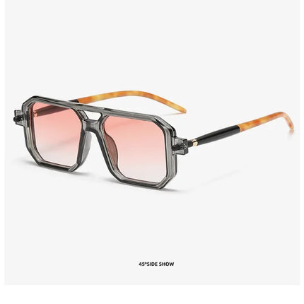 Square Sunglasses For Men Women Blue Light Blocking Shades UV400 Sun Glasses Luxury Thick Frame Eyeglasses Driving Eyewear