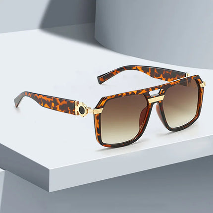 2025 Sunglasses for Women Fashionable Square Frame Glasses with Golden Decorative Legs and Exquisite Design for Women Glasses