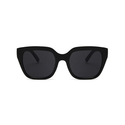 SHONEMES Square Sunglasses Vintage Men Women Shades Big Frame Outdoor UV400 Sun Glasses Black White for Female Male