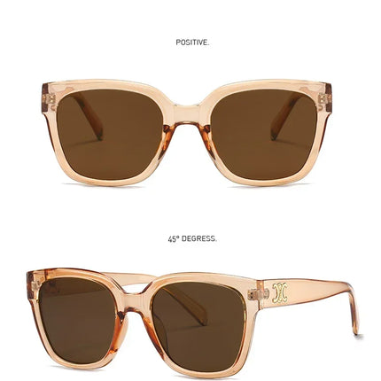 Man Summer 2025 new sunglasses high-end square slimming Facebook same style sunglasses anti UV simple women's version