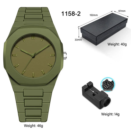 Fashion Classic Creative Plastic Watches Quartz Watches Black Waterproof Watches Men's Business Watches Hot Sale