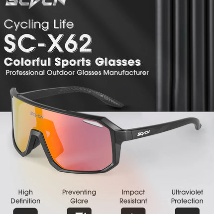 SCVCN Cycling Glasses Bike Mountain Bicycle Hiking Camping Golf UV400 Sunglasses Sport Protection Glasses for Men Women Baseball