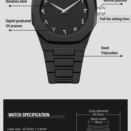 Men's Business Watches Fashion Classic Creative Plastic Watches Quartz Watches Black Waterproof Watches Hot Sale