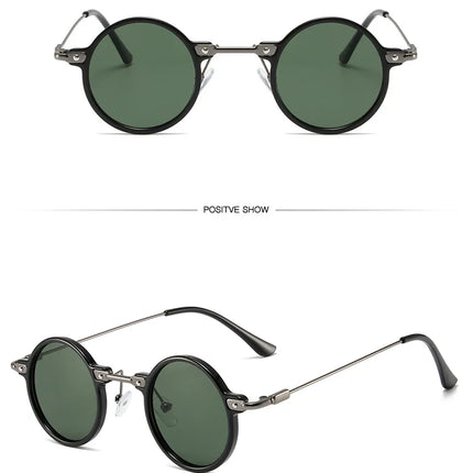 Round Sunglasses For Men Women Retro  Steampunk Sun Glasses Male Female Brand Designer Metal Frame Eyewear Shades Oculos De Sol