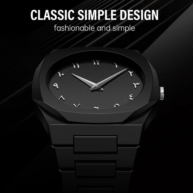 Men's Business Watches Fashion Classic Creative Plastic Watches Quartz Watches Black Waterproof Watches Hot Sale