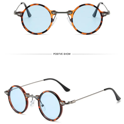 Round Sunglasses For Men Women Retro  Steampunk Sun Glasses Male Female Brand Designer Metal Frame Eyewear Shades Oculos De Sol
