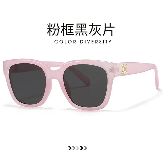 Man Summer 2025 new sunglasses high-end square slimming Facebook same style sunglasses anti UV simple women's version