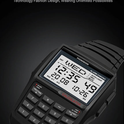 Explosive Men's Watches Top Luxury Men's Calculator Watches Multifunctional LED Watches Men's Sports Watches Computer Style
