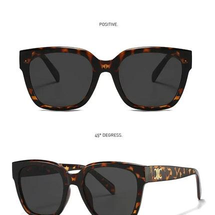 Man Summer 2025 new sunglasses high-end square slimming Facebook same style sunglasses anti UV simple women's version