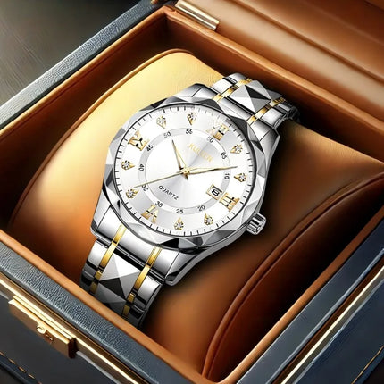 Fashion Men's Stainless Steel Watches Luxury Quartz Watches Men's Business Watches Men's Clocks