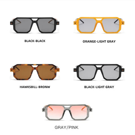 Square Sunglasses For Men Women Blue Light Blocking Shades UV400 Sun Glasses Luxury Thick Frame Eyeglasses Driving Eyewear