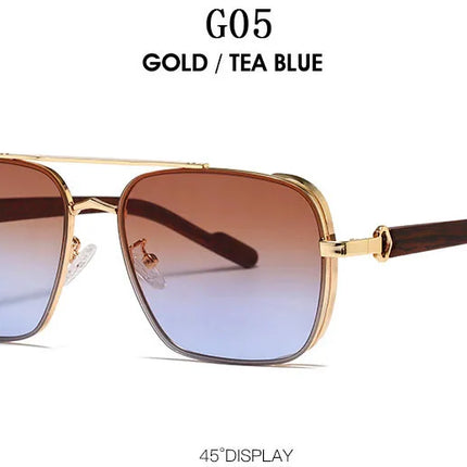 2023 Sunglasses For Men Square Sunglasses Women Trendy Luxe Vintage Fashion Glasses Retro Steampunk Shades Gafas De Sol Hombre