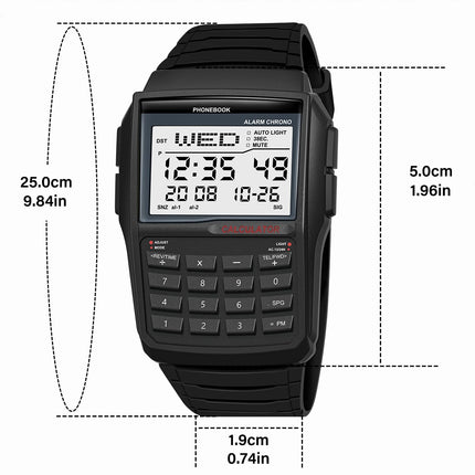 Explosive Men's Watches Top Luxury Men's Calculator Watches Multifunctional LED Watches Men's Sports Watches Computer Style