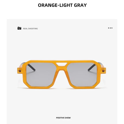 Square Sunglasses For Men Women Blue Light Blocking Shades UV400 Sun Glasses Luxury Thick Frame Eyeglasses Driving Eyewear