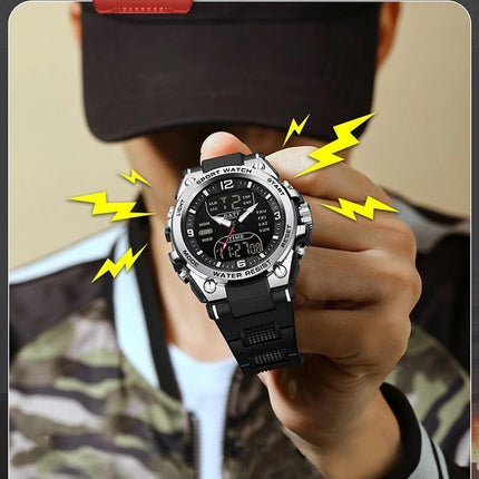 Fashionable and trendy men's sports and leisure watches, multifunctional electronic watches for teenagers and students