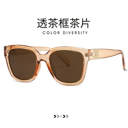 Man Summer 2025 new sunglasses high-end square slimming Facebook same style sunglasses anti UV simple women's version