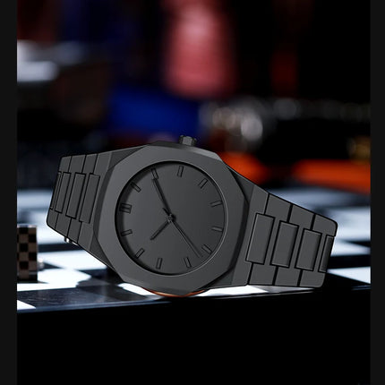 Fashion Classic Creative Plastic Watches Quartz Watches Black Waterproof Watches Men's Business Watches Hot Sale