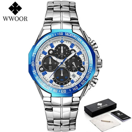 Relogio Masculino WWOOR Mens Watches 2024 Top Brand Luxury Wrist Watches For Men Gold Big Golden Male Chronograph Wristwatch Man