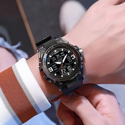 Fashionable and trendy men's sports and leisure watches, multifunctional electronic watches for teenagers and students