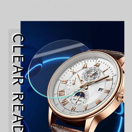 2024 Men Watch Fashion Top Luxury Sport Men's Wristwatch Waterproof Luminous Leather Date Quartz Watches Man clock