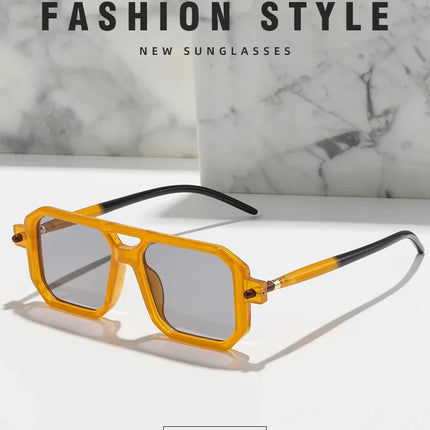 Square Sunglasses For Men Women Blue Light Blocking Shades UV400 Sun Glasses Luxury Thick Frame Eyeglasses Driving Eyewear