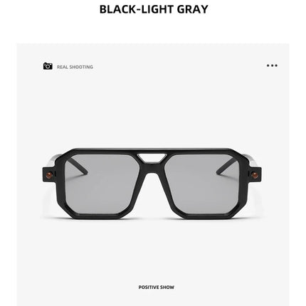 Square Sunglasses For Men Women Blue Light Blocking Shades UV400 Sun Glasses Luxury Thick Frame Eyeglasses Driving Eyewear