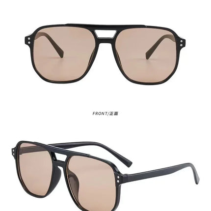 Vintage Men Women Big Sunglasses Men Square Shades Unisex Sun Glasses Black Lense Male Female Sunglasses UV400 Glasses