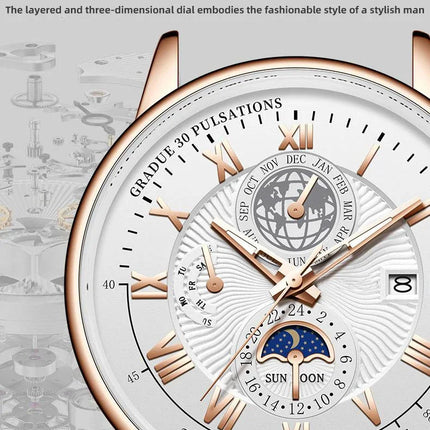 2024 Men Watch Fashion Top Luxury Sport Men's Wristwatch Waterproof Luminous Leather Date Quartz Watches Man clock