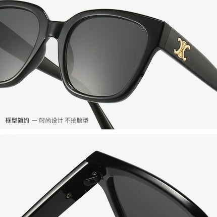 Man Summer 2025 new sunglasses high-end square slimming Facebook same style sunglasses anti UV simple women's version