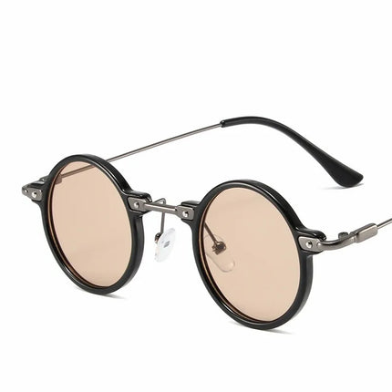 Round Sunglasses For Men Women Retro  Steampunk Sun Glasses Male Female Brand Designer Metal Frame Eyewear Shades Oculos De Sol