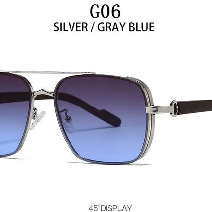 2023 Sunglasses For Men Square Sunglasses Women Trendy Luxe Vintage Fashion Glasses Retro Steampunk Shades Gafas De Sol Hombre