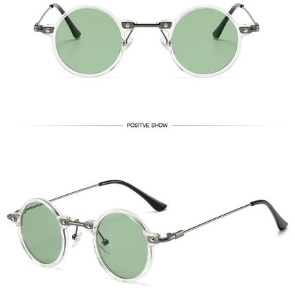 Round Sunglasses For Men Women Retro  Steampunk Sun Glasses Male Female Brand Designer Metal Frame Eyewear Shades Oculos De Sol