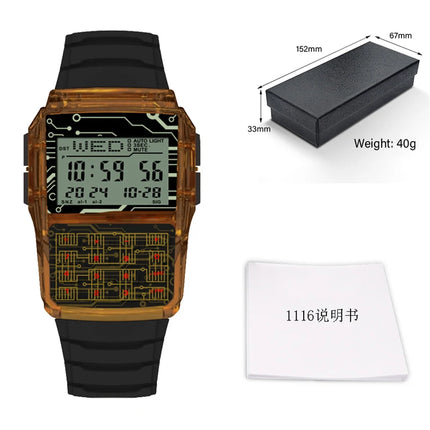 Explosive Men's Watches Top Luxury Men's Calculator Watches Multifunctional LED Watches Men's Sports Watches Computer Style