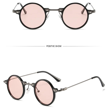 Round Sunglasses For Men Women Retro  Steampunk Sun Glasses Male Female Brand Designer Metal Frame Eyewear Shades Oculos De Sol