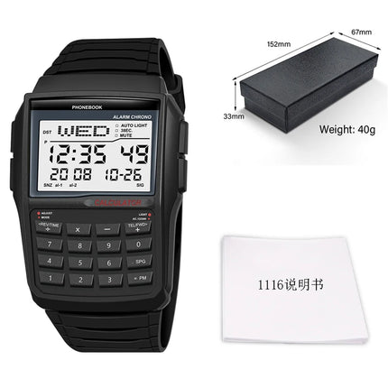 Explosive Men's Watches Top Luxury Men's Calculator Watches Multifunctional LED Watches Men's Sports Watches Computer Style