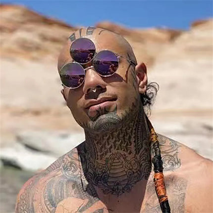 Sunglasses Third Lenses 3 Eyes Round Women Metal Fashion Vintage Sun Glasses For Men Fashion Eyewear  Shades UV400 New 2023