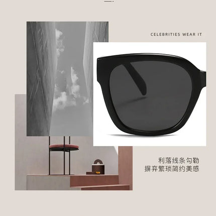 Man Summer 2025 new sunglasses high-end square slimming Facebook same style sunglasses anti UV simple women's version