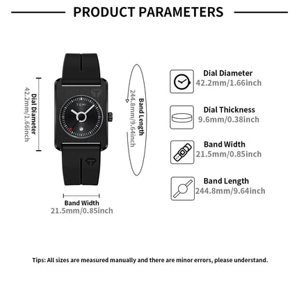 Men's fashion watches quartz watches square small dial wrist watches magnetic buckle watches simple leisure watches