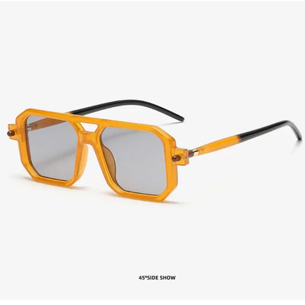 Square Sunglasses For Men Women Blue Light Blocking Shades UV400 Sun Glasses Luxury Thick Frame Eyeglasses Driving Eyewear