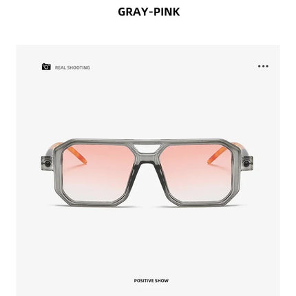 Square Sunglasses For Men Women Blue Light Blocking Shades UV400 Sun Glasses Luxury Thick Frame Eyeglasses Driving Eyewear