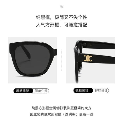 Man Summer 2025 new sunglasses high-end square slimming Facebook same style sunglasses anti UV simple women's version