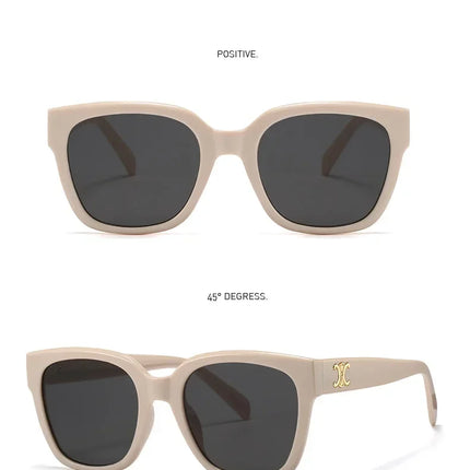 Man Summer 2025 new sunglasses high-end square slimming Facebook same style sunglasses anti UV simple women's version