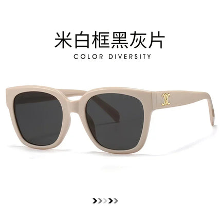 Man Summer 2025 new sunglasses high-end square slimming Facebook same style sunglasses anti UV simple women's version