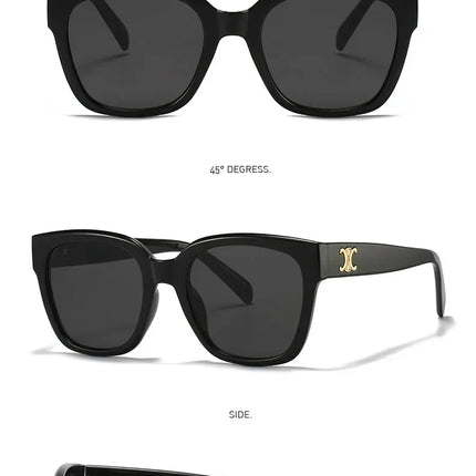 Man Summer 2025 new sunglasses high-end square slimming Facebook same style sunglasses anti UV simple women's version